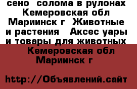 сено, солома в рулонах - Кемеровская обл., Мариинск г. Животные и растения » Аксесcуары и товары для животных   . Кемеровская обл.,Мариинск г.